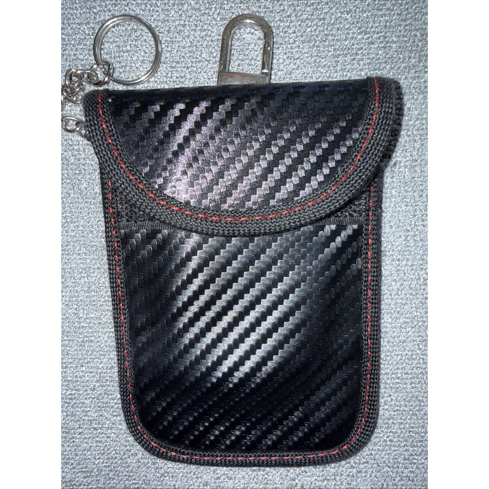Car Key Signal Blocker Bag Fob Pouch Keyless RFID Blocking Bag Protection Black